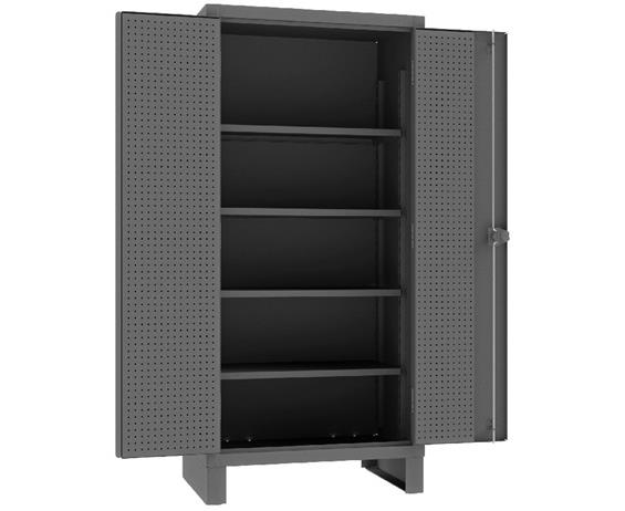 EXTRA HEAVY DUTY CABINET WITH PEGBOARD DOORS &amp; SHELVES