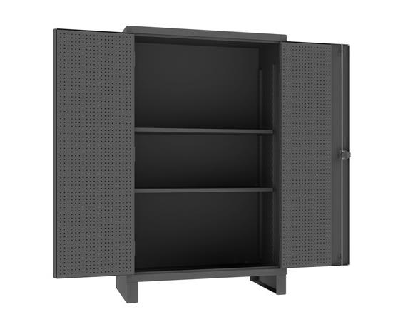 EXTRA HEAVY DUTY CABINET WITH PEGBOARD DOORS &amp; SHELVES