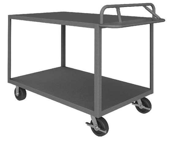 ROLLING STOCK CART WITH ERGONOMIC HANDLE