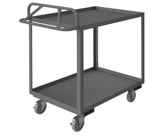 ROLLING STOCK CART WITH ERGONOMIC HANDLE