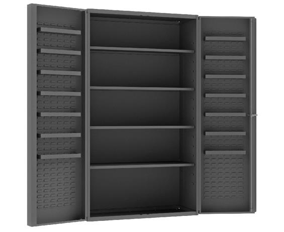 HEAVY DUTY ALL-WELDED BIN &amp; SHELF 14 GA. STEEL STORAGE CABINETS