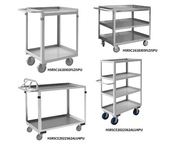 STAINLESS STEEL SHELF STOCK CARTS