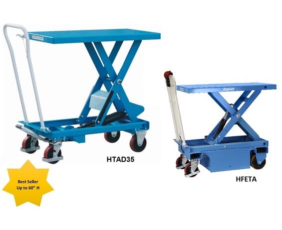 SCISSOR LIFT TABLE CARTS