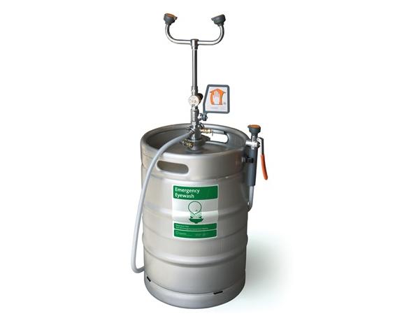 PORTABLE "KEG" STYLE EYE WASH/DRENCH HOSE UNIT