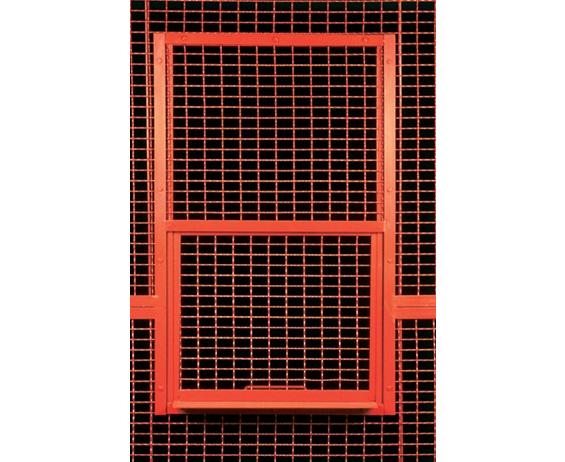 HIGH SECURITY WIRE PARTITION SYSTEM: SERVICE WINDOW PANELS