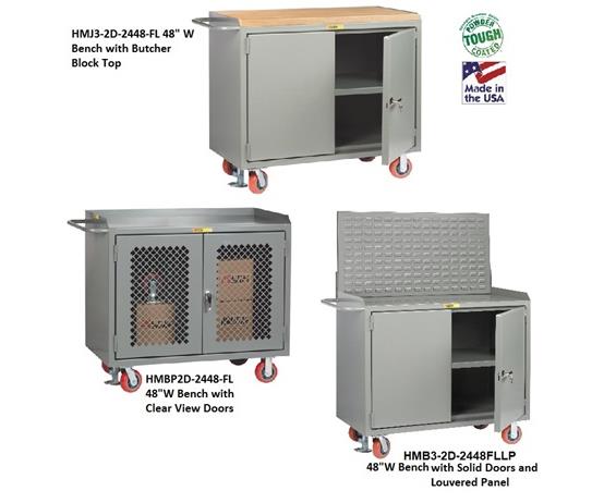 48" WIDE MOBILE CABINET BENCHES