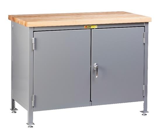 12 GAUGE WORK CENTER CABINET WITH BUTCHER BLOCK TOP