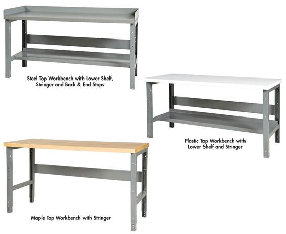 ADJUSTABLE HEIGHT CHANNEL LEG WORK BENCH