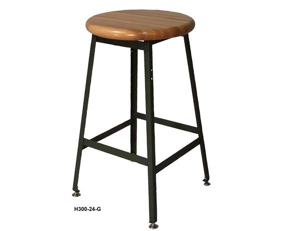 INDUSTRIAL SHOP STOOLS - WOOD SEAT