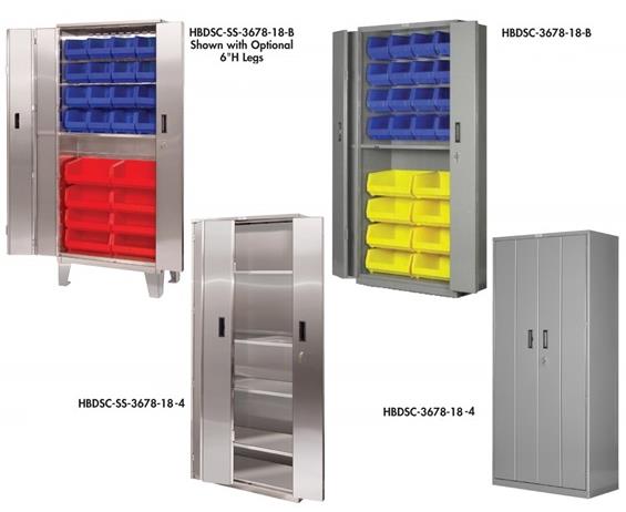 HEAVY DUTY BI-FOLD DOOR STORAGE CABINETS