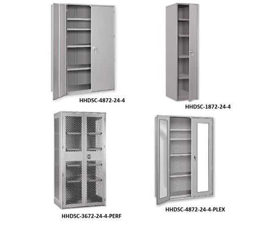 EXTRA HEAVY DUTY STORAGE CABINETS - 1,500 LB. CAPACITY PER SHELF