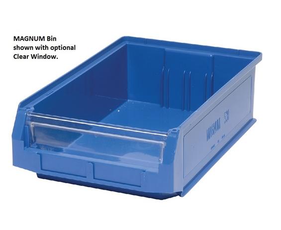 MAGNUM SERIES GIANT HOPPER BIN - CLEAR WINDOWS
