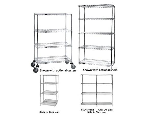 QUANTUM STORAGE CHROME WIRE SHELVING