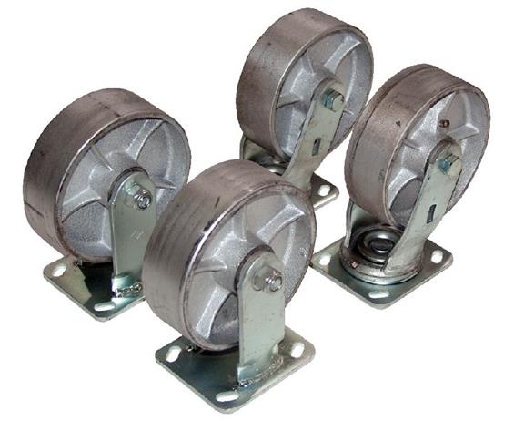 CASTERS FOR STEEL HOPPERS
