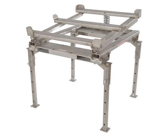 ADJUSTABLE IBC TILT STANDS WITH FORK POCKETS