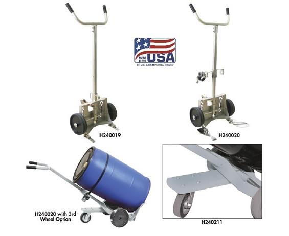 STAINLESS STEEL KNOCKDOWN DRUM TRUCK - US. PAT. NO. 9,302,688