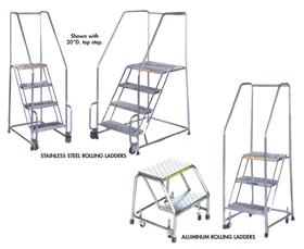 OPTIONS FOR STAINLESS &amp; ALUMINUM ROLLING LADDERS
