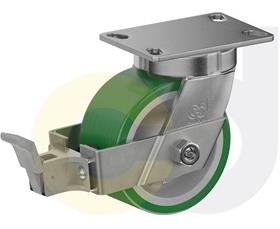 CASTERDEPOT TOP PLATE CASTERS - POLY ON CAST IRON WHEEL - CAPACITIES UP TO 3000 LBS.