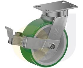 CASTERDEPOT TOP PLATE CASTERS - POLY ON CAST IRON WHEEL - CAPACITIES UP TO 3000 LBS.