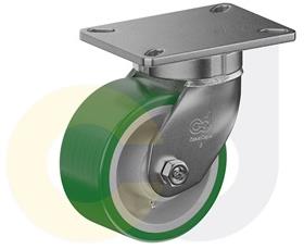 CASTERDEPOT TOP PLATE CASTERS - POLY ON CAST IRON WHEEL - CAPACITIES  UP TO 3500 LBS.