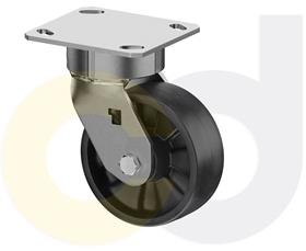 ZINC PLATED CASTERS - GLASS-FILLED NYLON WHEELS