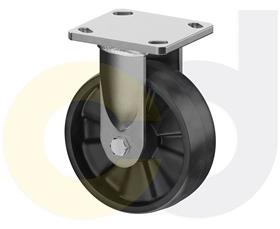 ZINC PLATED CASTERS - GLASS-FILLED NYLON WHEELS