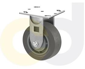 ZINC PLATED CASTERS - THERMO-RUBBER WHEELS