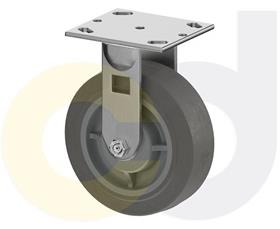 ZINC PLATED CASTERS - THERMO-RUBBER WHEELS