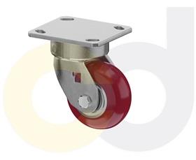 ZINC PLATED CASTERS - POLY ON ALUMINUM WHEELS