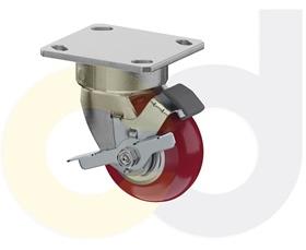 ZINC PLATED CASTERS - POLY ON ALUMINUM WHEELS