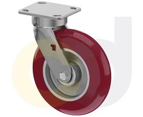 ZINC PLATED CASTERS - POLY ON ALUMINUM WHEELS