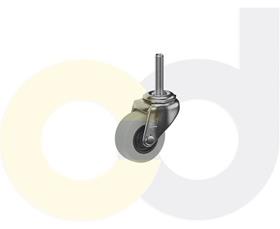 THREADED STEM CASTERS - THERMO-RUBBER WHEELS