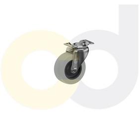 TOP PLATE CASTERS- THERMO-RUBBER WHEELS