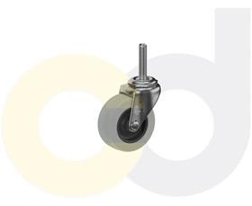 THREADED STEM CASTERS - THERMO-RUBBER WHEELS