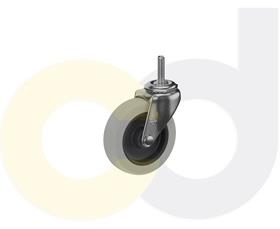 THREADED STEM CASTERS - THERMO-RUBBER WHEELS