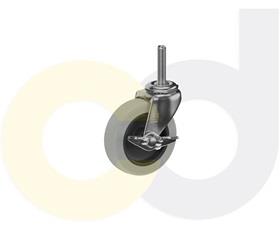 THREADED STEM CASTERS - THERMO-RUBBER WHEELS