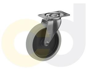 TOP PLATE CASTERS- THERMO-RUBBER WHEELS