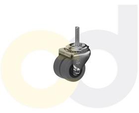 LOW PROFILE CASTERS - THERMO-RUBBER WHEELS