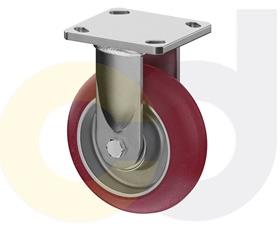 ZINC PLATED CASTERS - POLY ON ALUMINUM WHEELS