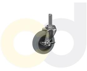 THREADED STEM CASTERS - THERMO-URETHANE WHEELS