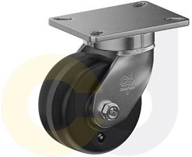 ZINC PLATED KINGPINLESS CASTERS- PHENOLIC WHEELS
