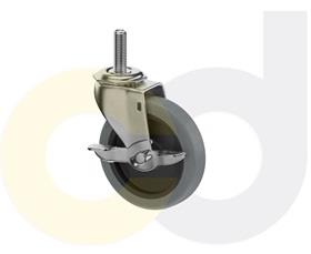 THREADED STEM CASTERS - THERMO-URETHANE WHEELS