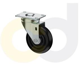 ZINC PLATED CASTERS - POLYOLEFIN WHEELS