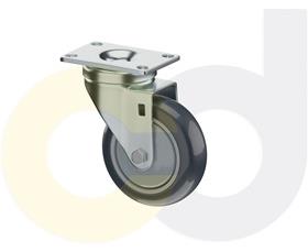 ZINC PLATED CASTERS - THERMO-URETHANE WHEELS