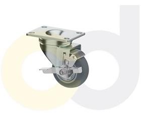 ZINC PLATED CASTERS - THERMO-RUBBER WHEELS