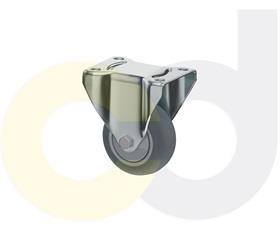 ZINC PLATED CASTERS - THERMO-RUBBER WHEELS