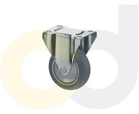 ZINC PLATED CASTERS - THERMO-RUBBER WHEELS