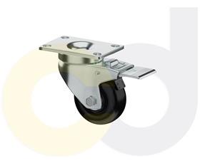 ZINC PLATED CASTERS - POLYOLEFIN WHEELS