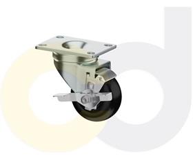 ZINC PLATED CASTERS - POLYOLEFIN WHEELS