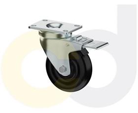 ZINC PLATED CASTERS - POLYOLEFIN WHEELS